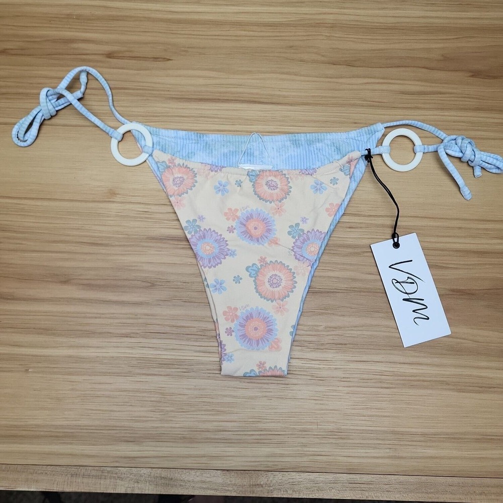 VDM The Label‎ REVOLVE Womens Multicolor Floral Swim Bikini Bottom Size Medium